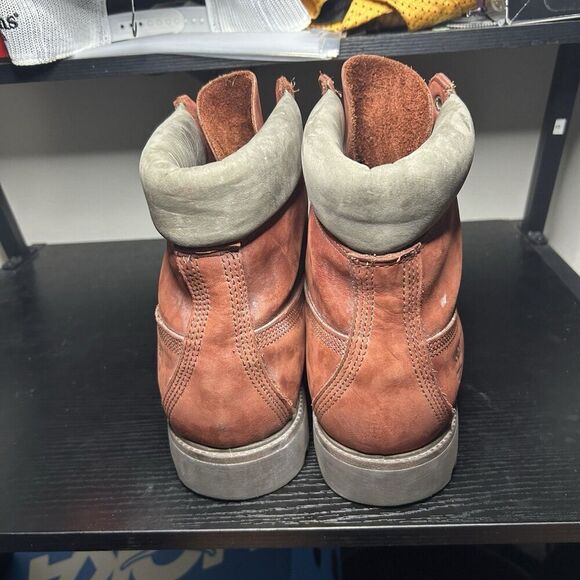 Timberland Boots Red Mens Size 14 Made In USA - Picture 11 of 15